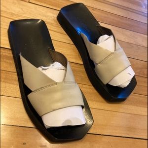 Mens Cole Haan Leather Sandals 12  Ivory, off white